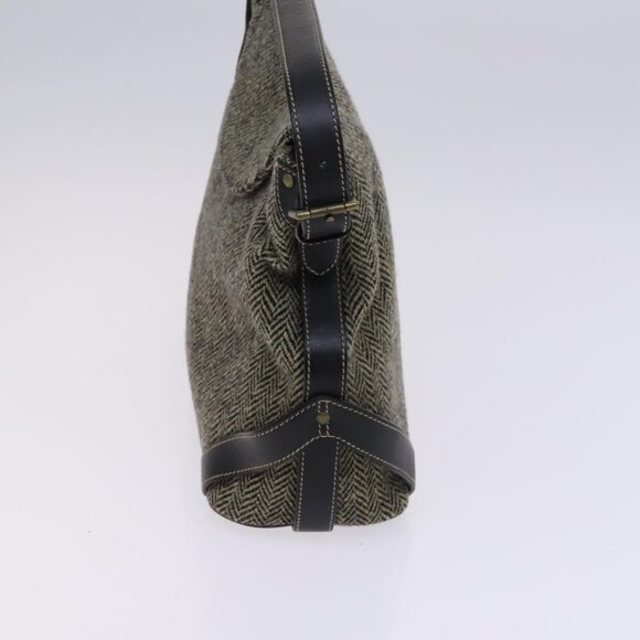 Poro Ralph Lauren Shoulder Bag Wool 2Set Gray Beige Auth bs23987 - Picture 4 of 16